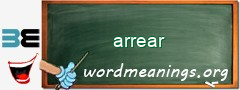 WordMeaning blackboard for arrear